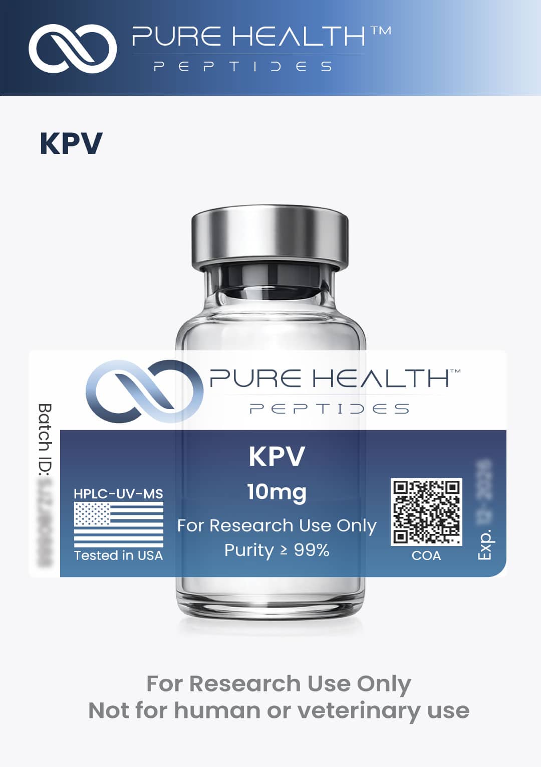 KPV 10mg. prices are for 10 vials